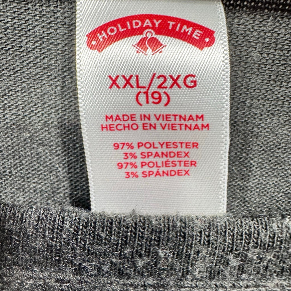 This Is My Ugly Christmas Sweater Printed Long Sleeve Black Top XXL - Picture 5 of 5